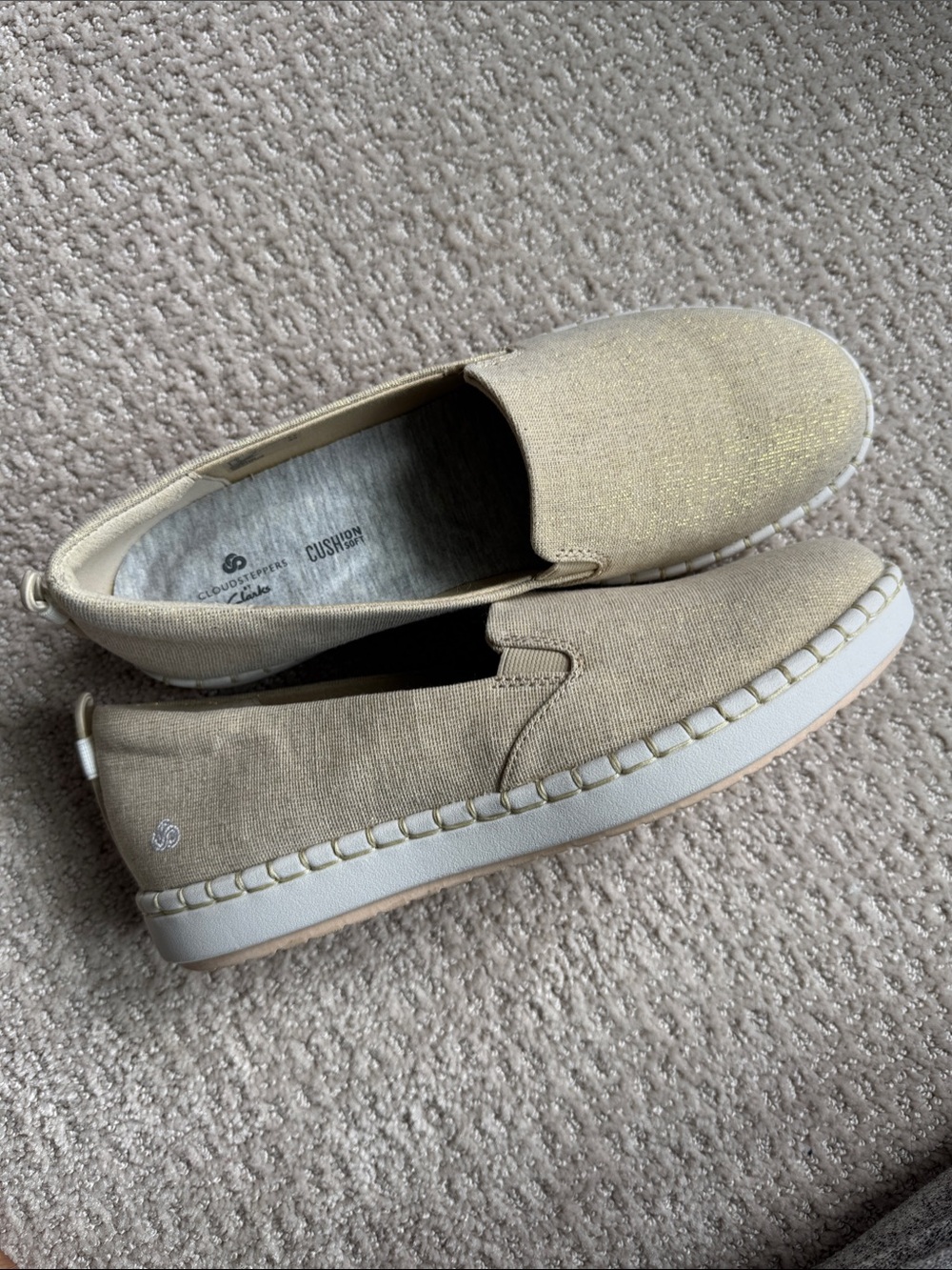 Light Beige Slip-On Canvas Loafer